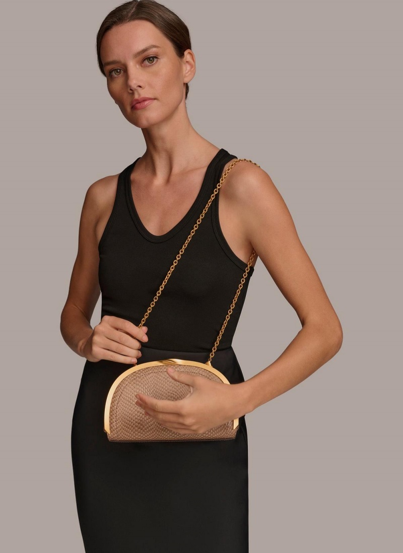 Donna Karan Lawrence Clutch Satchel Gold | USA_DK66675